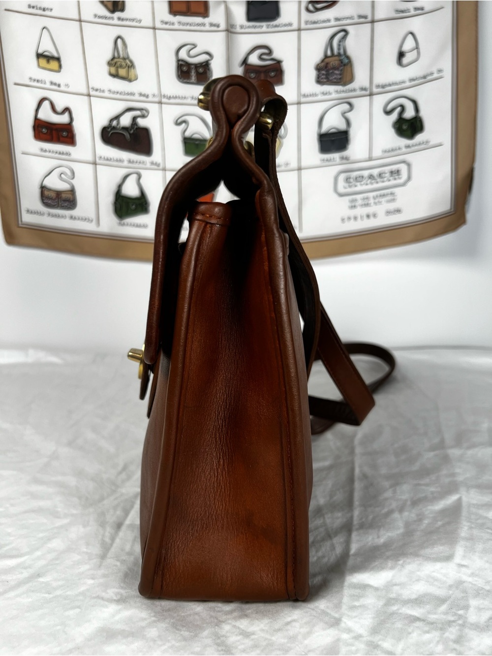 Vintage Coach Murphy Bag 9930 British Tan Leather Crossbody USA Made Pre-1994 - Picture 3 of 16